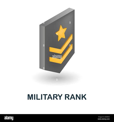 Military Rank Icon 3d Illustration From War Collection Creative