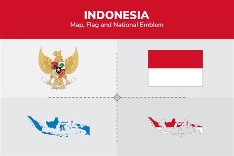 Indonesia Map Flag And National Emblem Graphic By Shahsoft · Creative