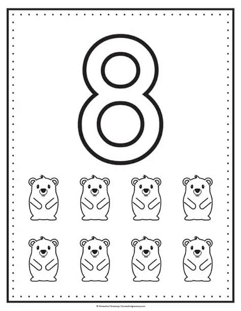 Printable Number Coloring Pages For Early Learners