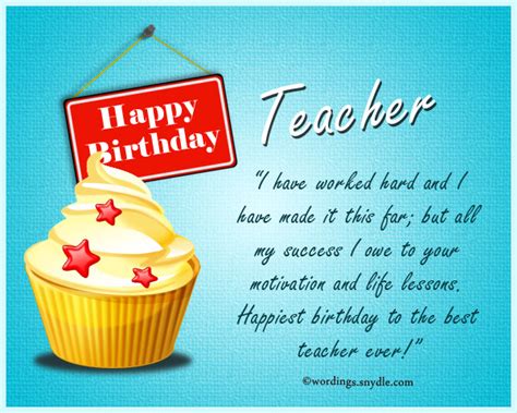 Birthday Wishes For Teacher Wordings And Messages