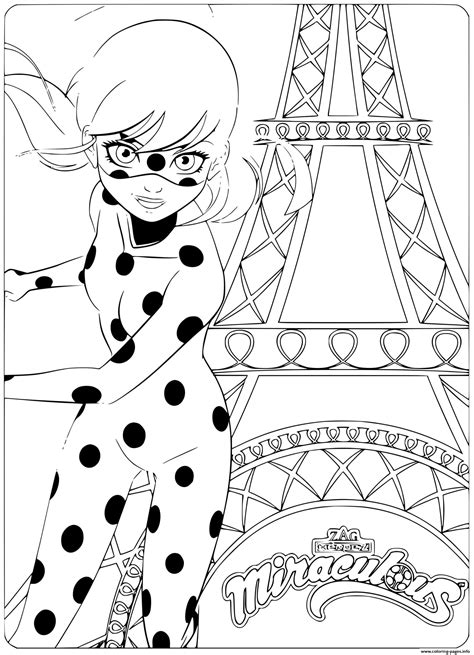 Miraculous Ladybug And Cat Noir Coloring Page Printable