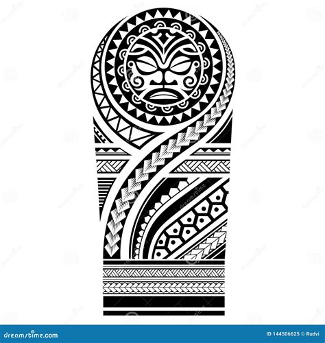 Polynesian Tattoo Sleeve Shoulder Sketch Pattern Samoan Template