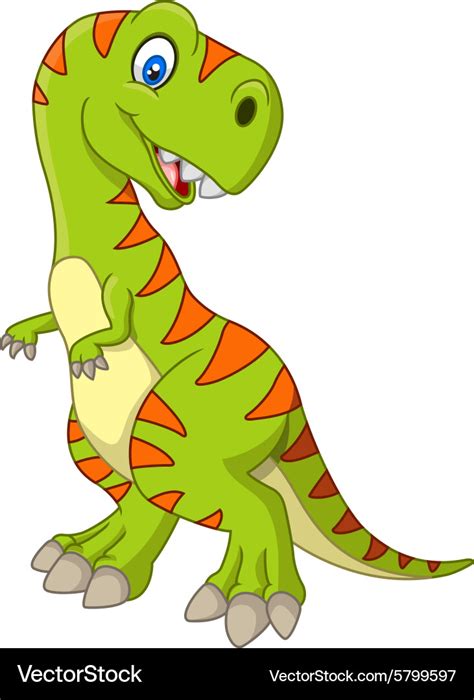 Cartoon Happy Dinosaur Royalty Free Vector Image