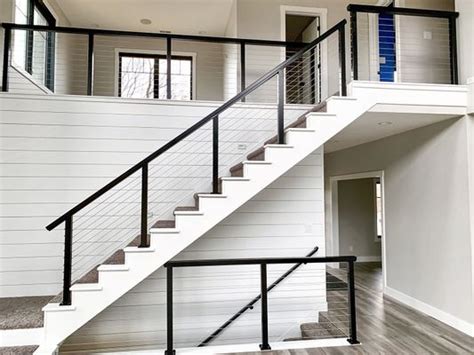 The deck store online carries cable railing systems from several brands, all are sure to enhance any home. Black Aluminum Cable Railing - Terre Haute, IN