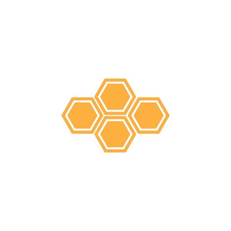 Honeycomb Pattern Hexagon Abstract Background Vector Beeswax Orange