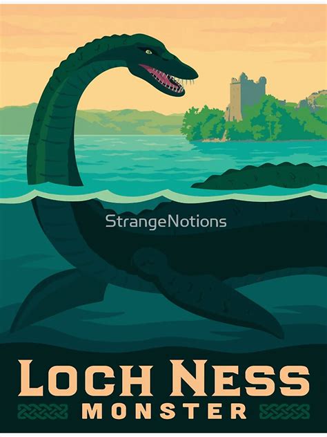 Eerie Loch Ness Monster Graphic With Urquhart Castle The Loch And