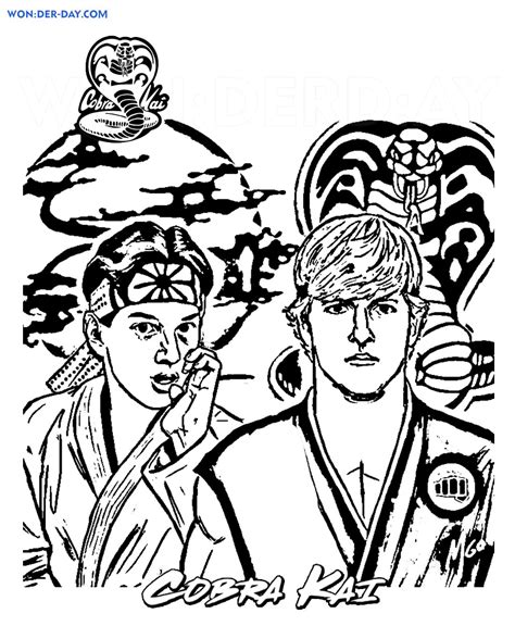 Cobra Kai Coloring Pages Printable Coloring Pages Wonder Day