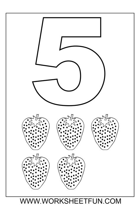 Number 5 Coloring Sheets For Toddlers Coloring Pages