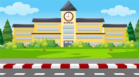 A School Building Background 669078 Vector Art At Vecteezy