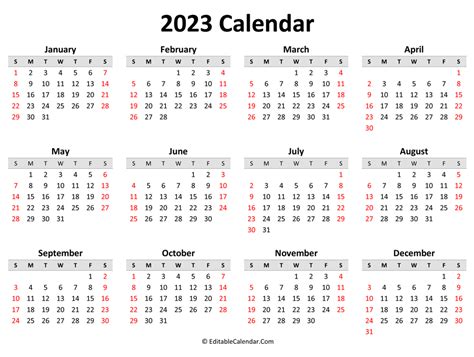 Printable 2023 Monthly Grid Calendar A4 Sunday Start Etsy Israel