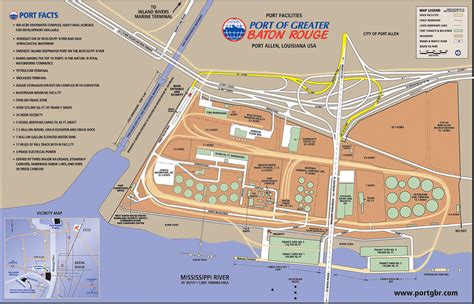 Despite the public relations coup of the visit of powhatan's daughter pocahontas, a. Port of Baton Rouge Louisiana Tourist Map - Baton Rouge LA ...