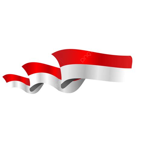 Pita Bendera Vektor Merah Dan Putih Bendera Indonesia Bendera Merah