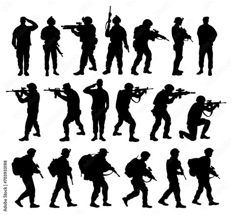 Soldier Svg Bundle Soldiers Silhouette Army Svg Military Svg