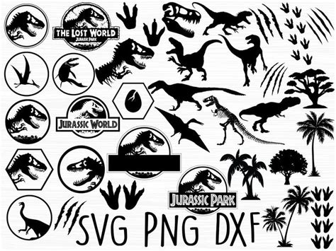 Jurassic Park Bundle Svg Jurassic Park Svg Dinosaur Svg Jurassic