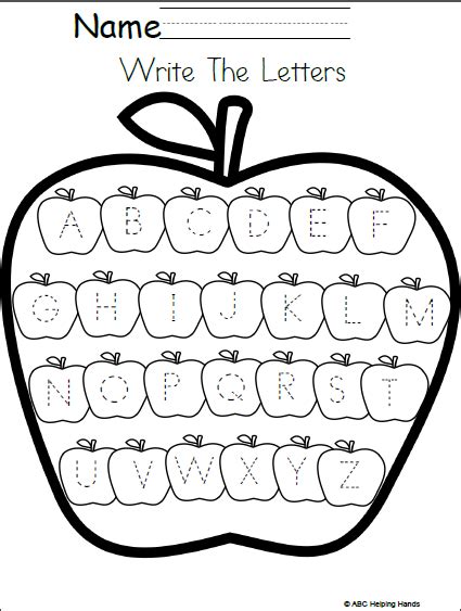 Editable Letter Writing Free Worksheet Apples Theme Apple Preschool