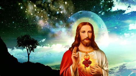 Jesus In Starry Sky Background Hd Jesus Wallpapers Hd Wallpapers Id