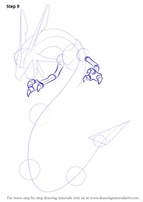 Learn How To Draw Rayquaza From Pokemon Pokemon Step By Step