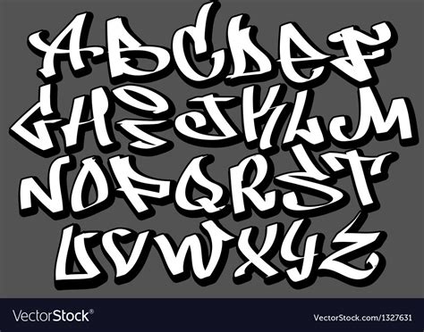 Graffiti Font Alphabet Abc Letters Royalty Free Vector Image