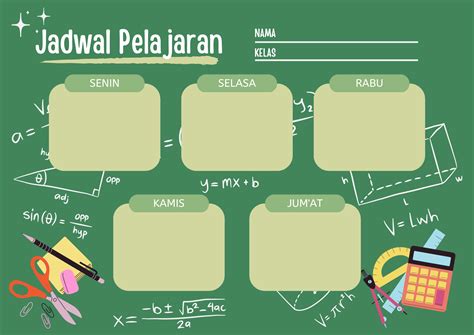 Template Jadwal Pelajaran Yang Aesthetic Hosteko Blog