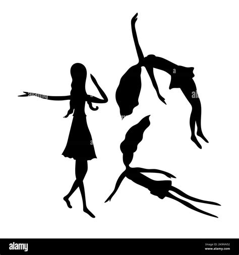 Female Gymnast Silhouette Vector Vectors Stock Vector Images Alamy