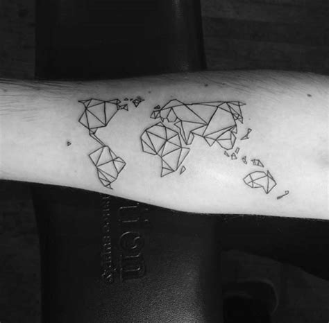 40 World Map Tattoos That Will Ignite Your Inner Travel Bug Tattooblend