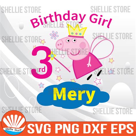 Personalized Name And Age Birthday Svg Peppa Pig Svg Png Bi Inspire