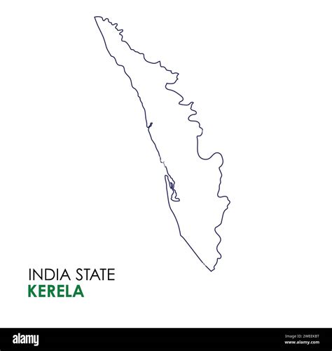 Kerala Map Of Indian State Kerala Map Vector Illustration Kerala