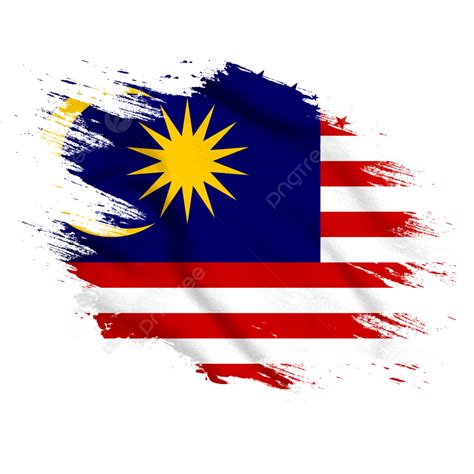 Malaysia New Watercolor Flag Brush Malaysia Flage Malaysia Day Png