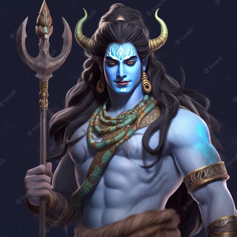 Premium Photo Indian Powerful God Shiva On Dark Background Generative Ai