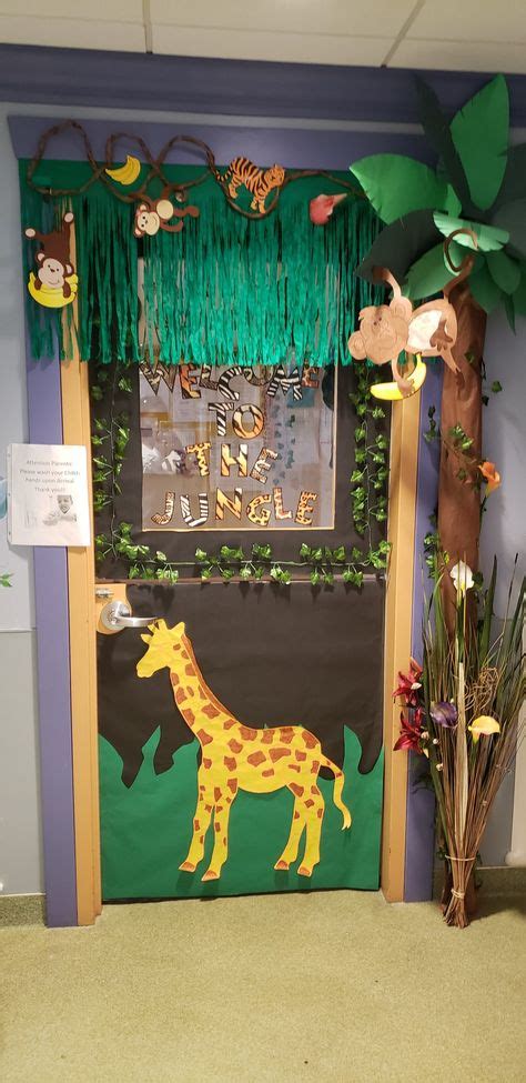 Pin By Erica Curry On Door Decorations With Images Jungle Theme