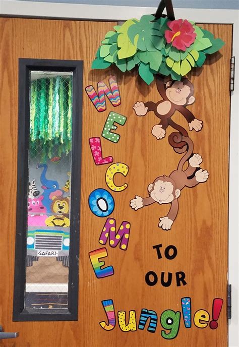 Jungle Classroom Door Rainforest Classroom Kindergarten Classroom