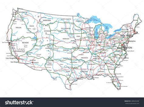 Printable Us Map With Cities And Highways Printable Us Maps