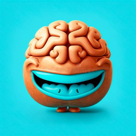 Happy Brain Emoji Ai Generated Stock Illustration Illustration Of