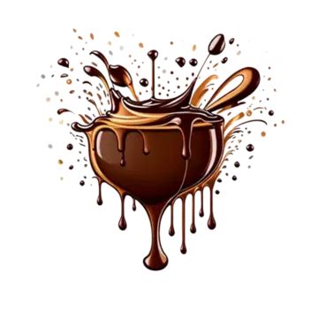 Melted Chocolate Splash Liquid Drop Of Water Dessert PNG Transparent