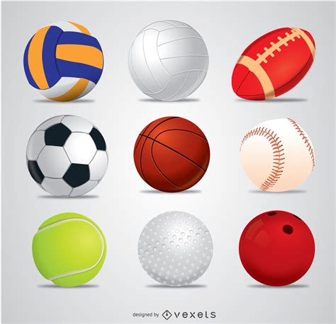 9 Vector Sport Balls Vector Download