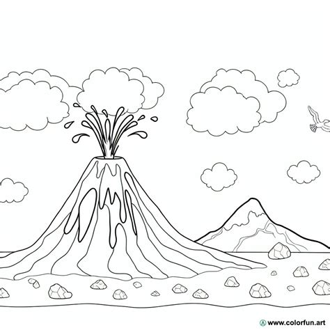 10 Coloriages De Volcans Coloriages Gratuits Pour Enfants Colorfunfr