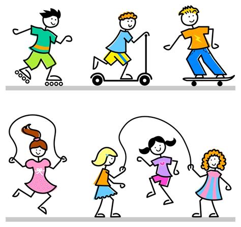 Being Active Cartoon Clip Art Library