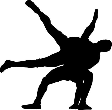 15 Wrestling Silhouette Png Transparent