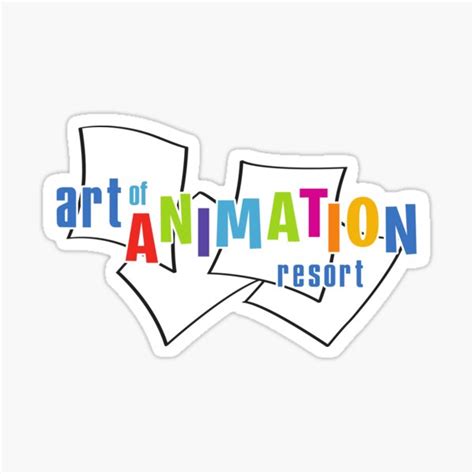 Art Of Animation Resort Logo Sticker For Sale By Lunamis Redbubble