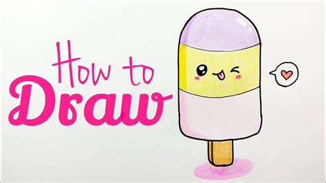 How To Draw Popsicle Ice Cream Popsicle Drawing Tutorial For Beginner