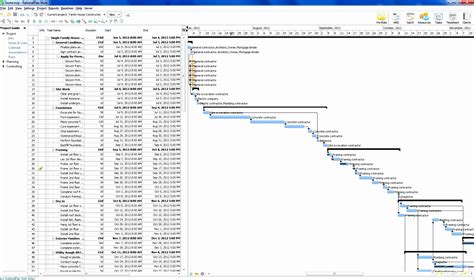 Project Schedule Template Excel Residential Construction Schedule