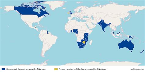 Commonwealth Of Nations World In Maps