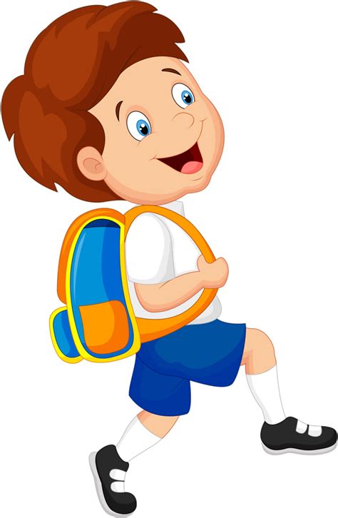 Download Boy With School Bag Clipart Transparent Cartoons Boy With