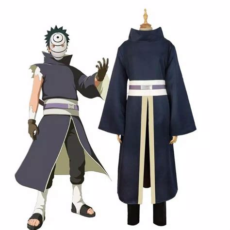 Akatsuki Ninja Tobi Obito Madara Uchiha Suit Cloak Uniform Cosplay