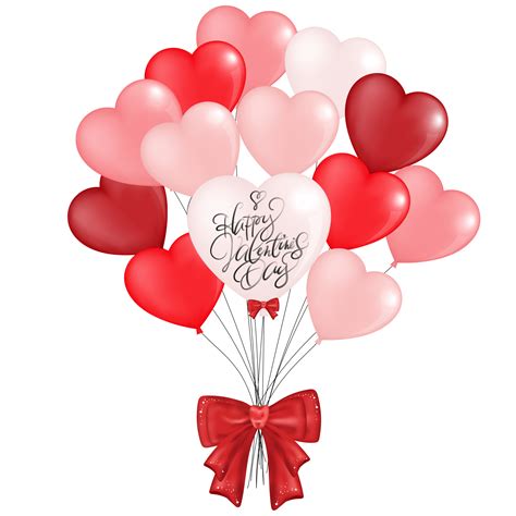 3D Heart Balloon Isolated Illustration Group Of Red And White Heart