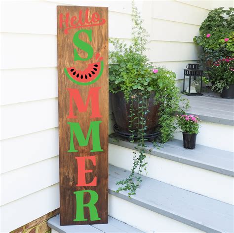 Hello Summer Porch Sign Summer Porch Sign Summer Porch Etsy