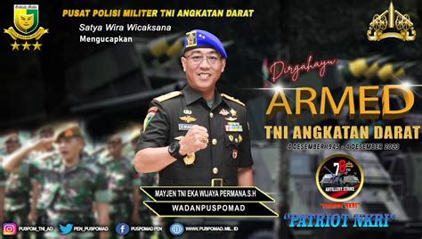 Dirgahayu Armed Tni Angkatan Darat Pusat Polisi Militer Tni Ad