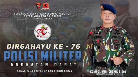 Dirgahayu Ke 76 Polisi Militer Angkatan Darat Youtube