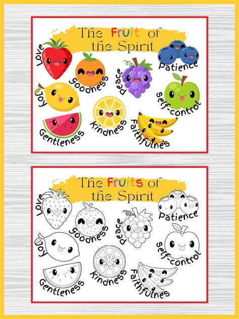 Free Fruit Of The Spirit Printables For Kids Artofit