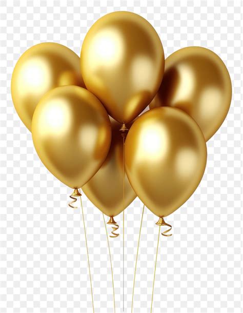 PNG Gloden Ballons Balloon Gold Premium PNG Rawpixel